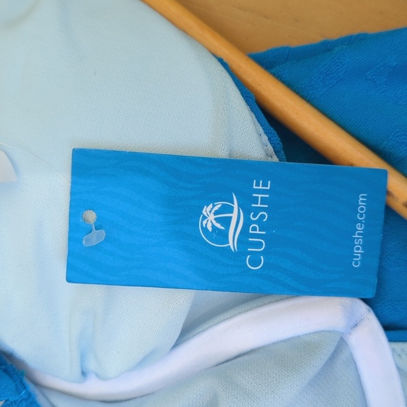 Cupshe Jacquard W-Wire Cheeky High-Leg One Piece Swimsuit - Large NWT - Picture 8 of 8